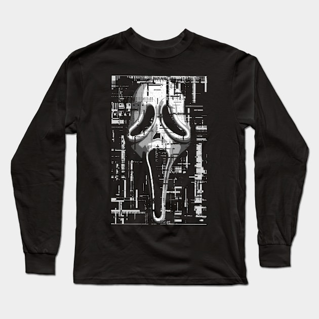 Ghost Face Long Sleeve T-Shirt by clingcling